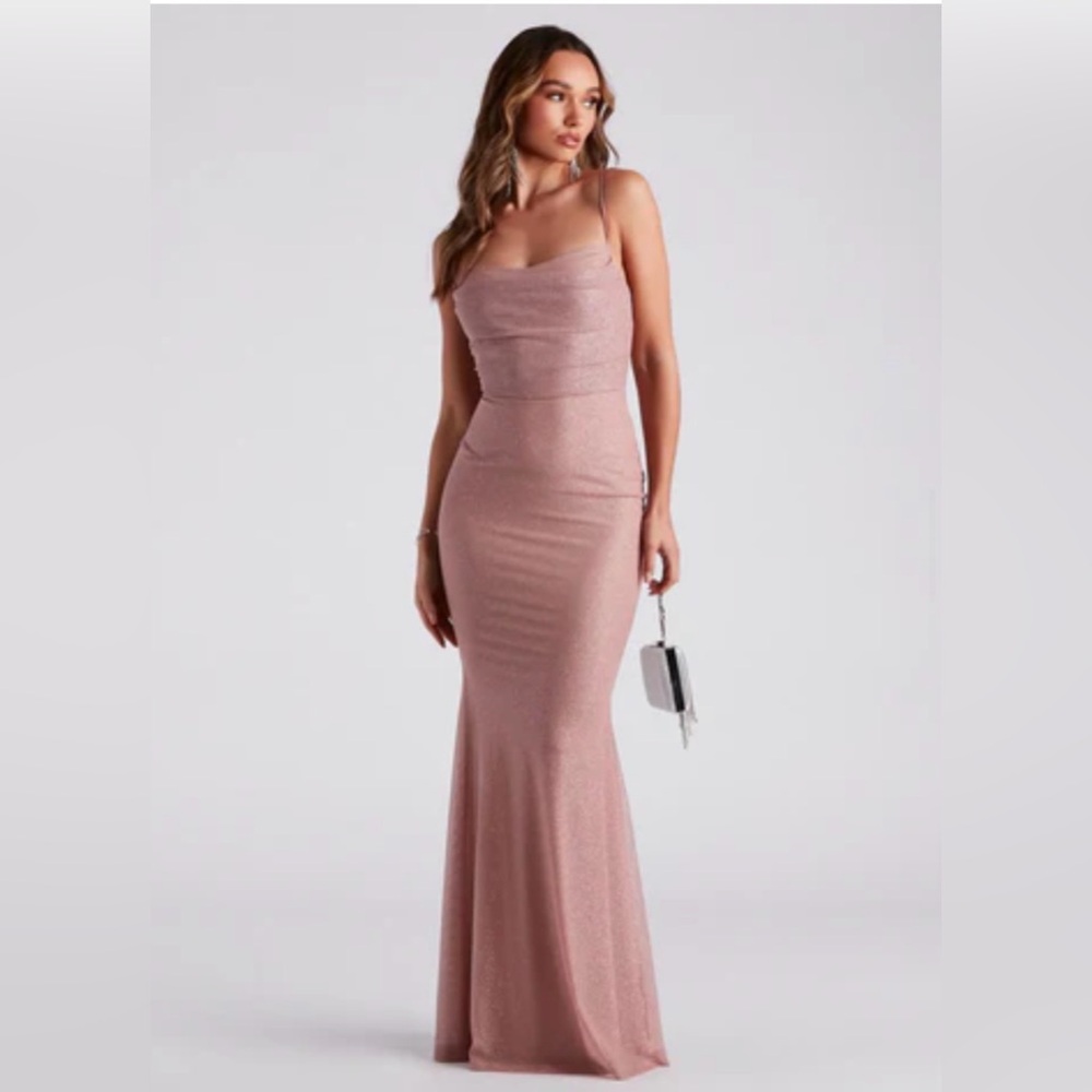 Elegant Pink Evening Gown
